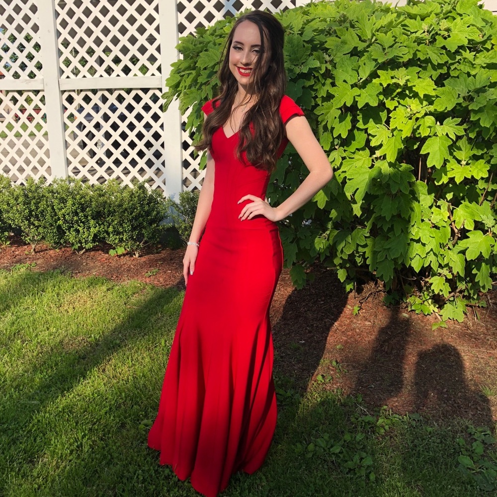 Red Betsy & Adam Prom Dress